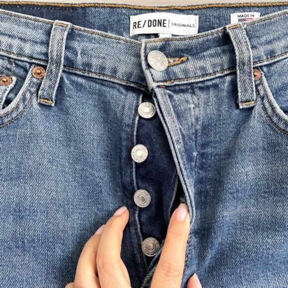RE/DONE Levi's High Rise Ankle Crop Jeans - 28", made in the USA 🇺🇸 - Picture 5 of 14